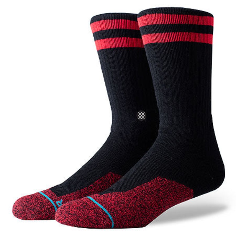Stance Southbank Crew Socks Black/ Red Large