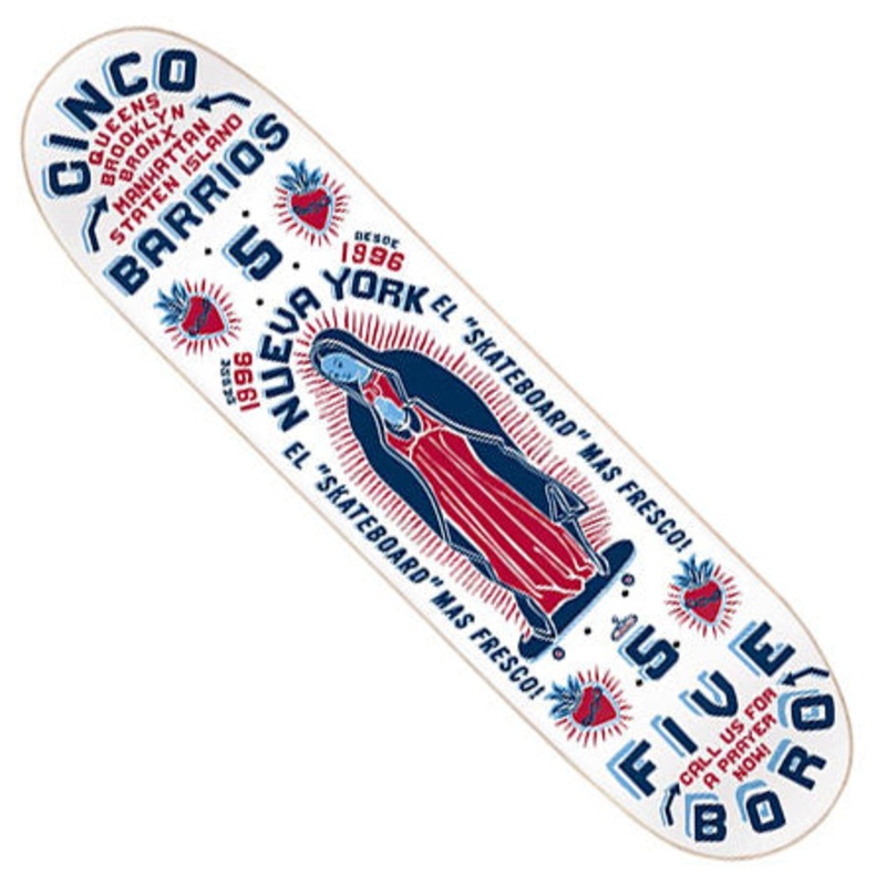 5boro Cinco Barrios Deck White 8 X 31.625