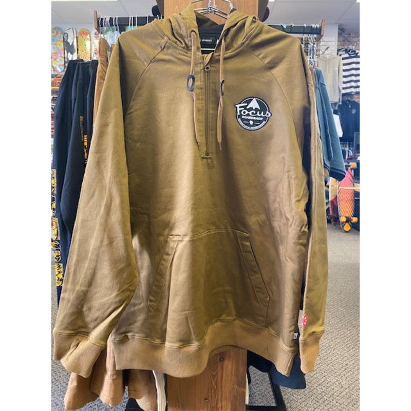 Focus Men’s Enhanced Fleece Insulator Hoodie Brown Small Coyote Brown