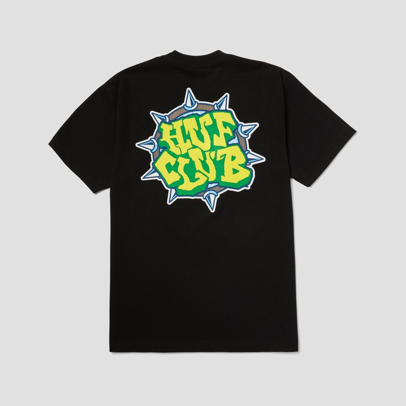 Huf Club T-Shirt Black Small