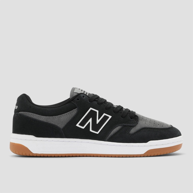 New Balance 480 Skate Shoes Black / White / Gum UK8