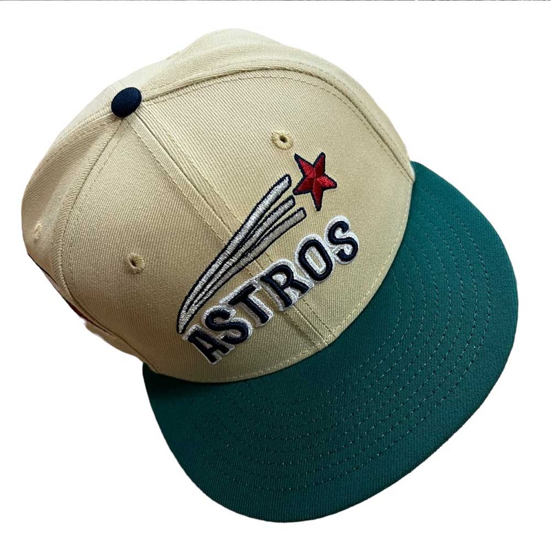 New Era Hat 5950 Houston Astros Vegas Gold Emerald Aeros 5950 Day 7