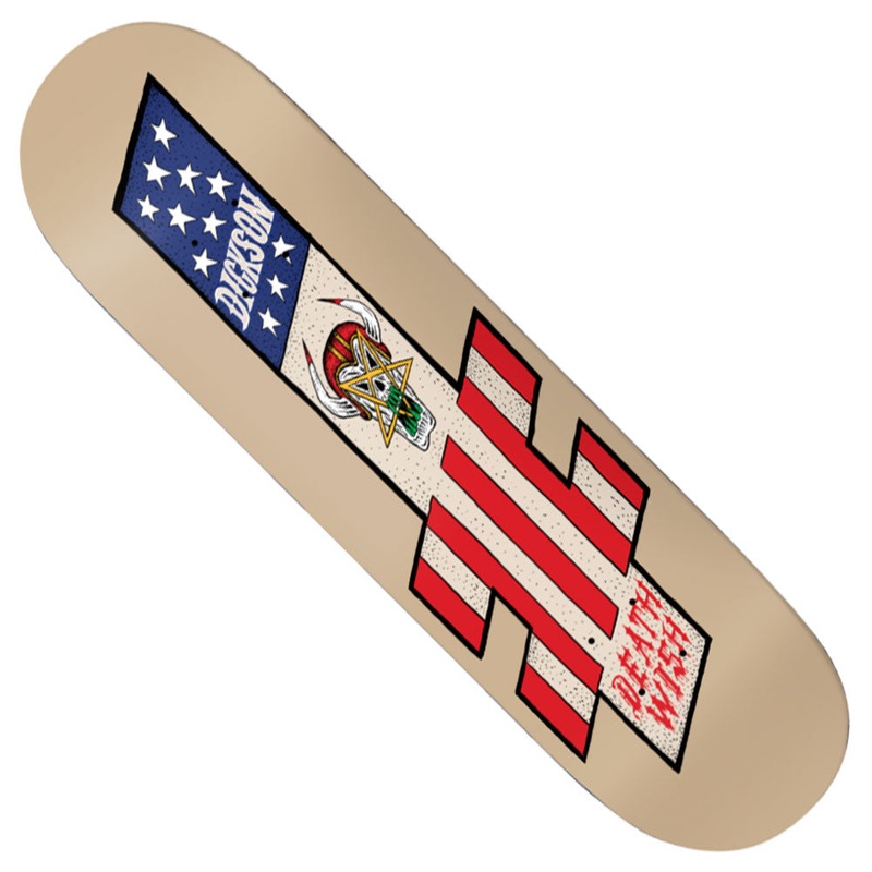 Nightmare City Jon Dickson 8.12×31.5 Deathwish Deck Red White Blue