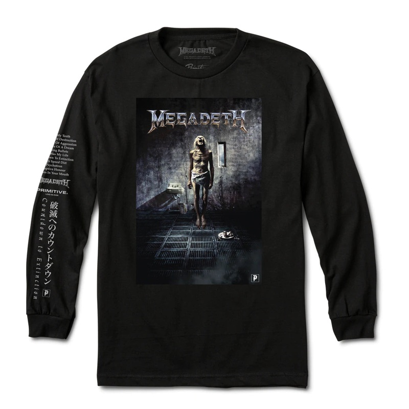 Primitive x MegaDeath Skin L/S T Shirt Black S