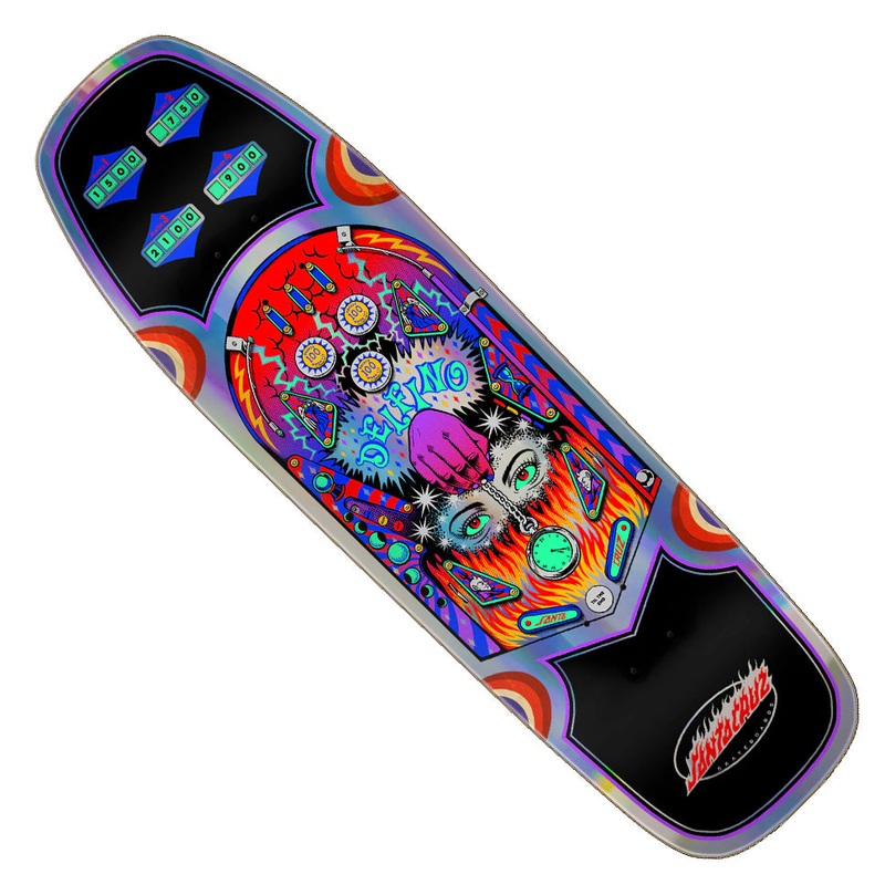 Santa Cruz Fabiana Delfino Pinball Shaped Deck Multicolor 9.14 x 31.5 WB:14