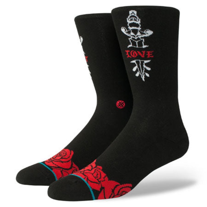 Stance Lost Love Socks Black Medium