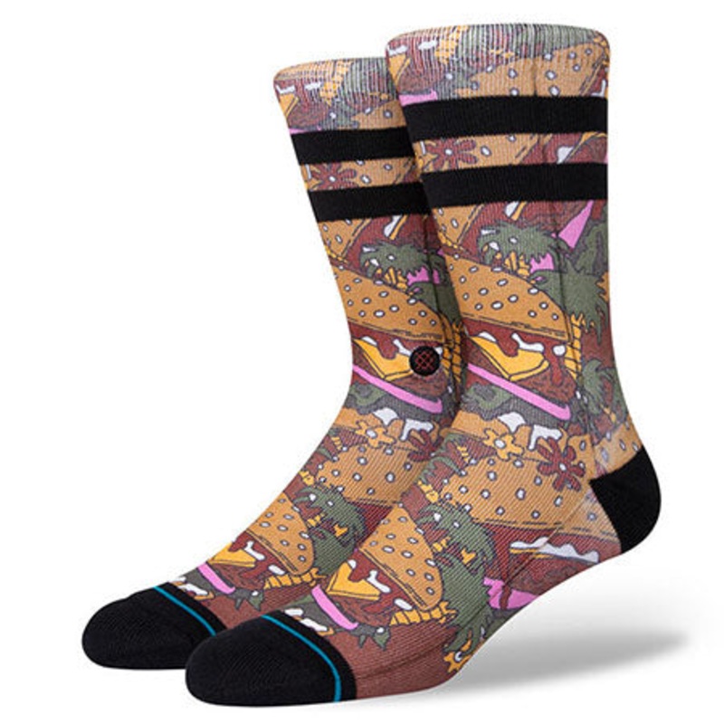 Stance Snakk Crew Socks Black Large