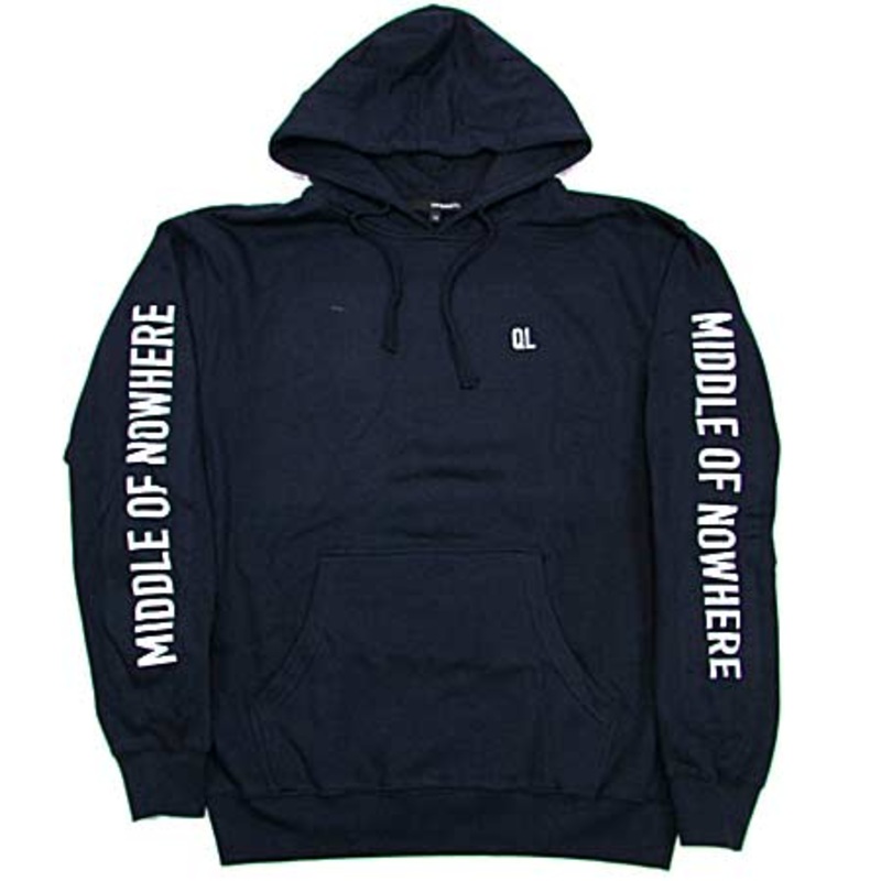 The Quiet Life Middle of Nowhere Pullover Hooded Sweatshirt Navy Small