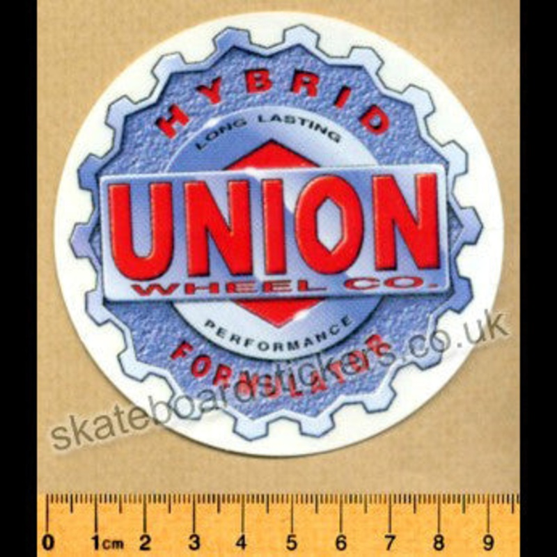 Union Wheel Co. Old School Skateboard Sticker
