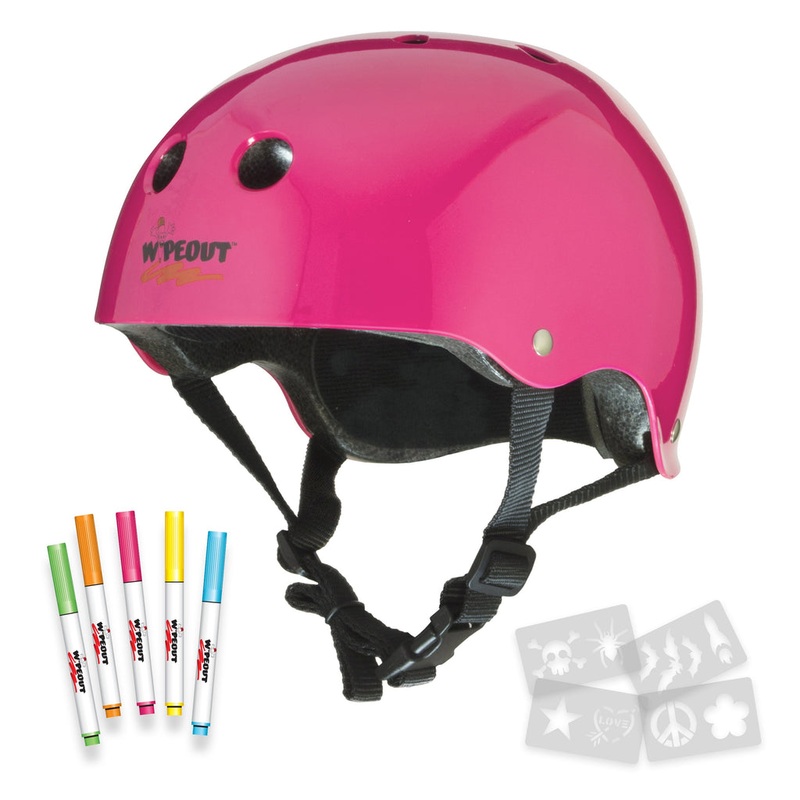 Wipeout Dry Erase Youth Helmet (Neon Pink) M (5+)