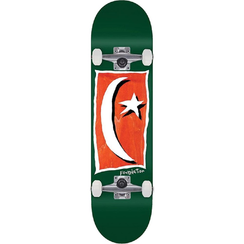 Foundation Star & Moon V2 in Green 8.13″ Skateboard Complete