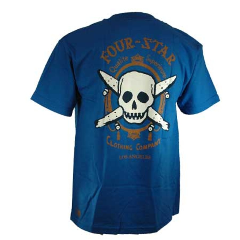 Fourstar Zig-Zag T Shirt Royal Blue Medium
