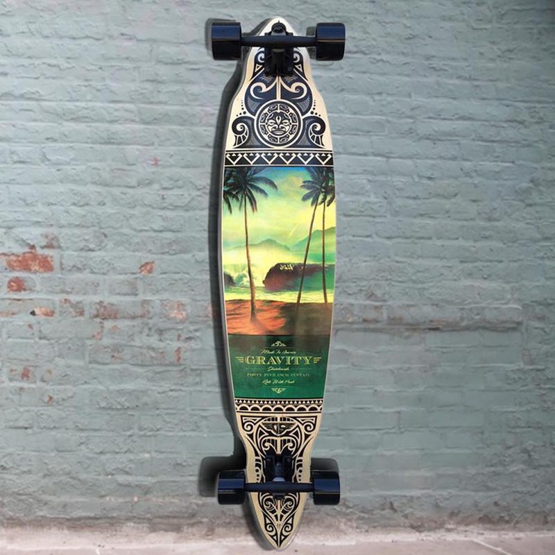 Gravity Tres Palmas 45″ Pintail Longboard  – Complete