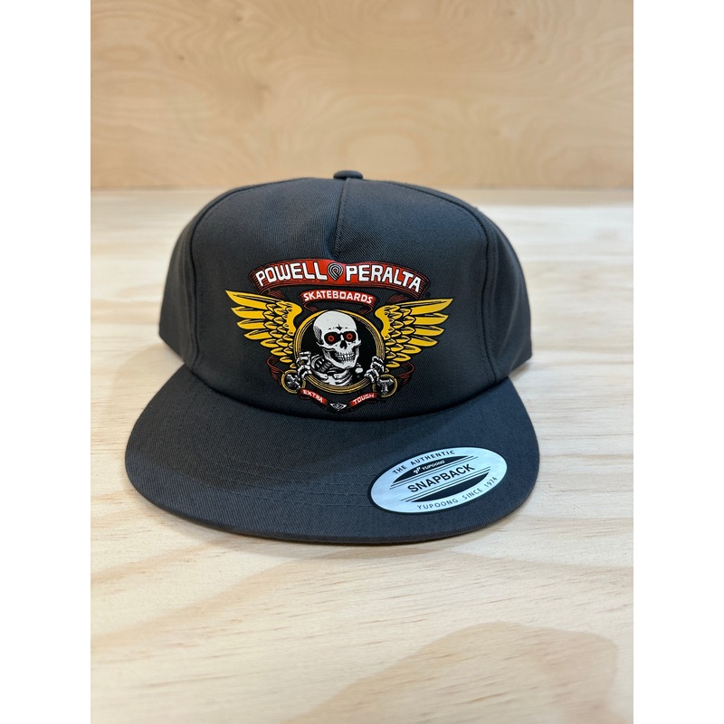 Powell Peralta Winged Ripper Snap Back Cap – Charcoal