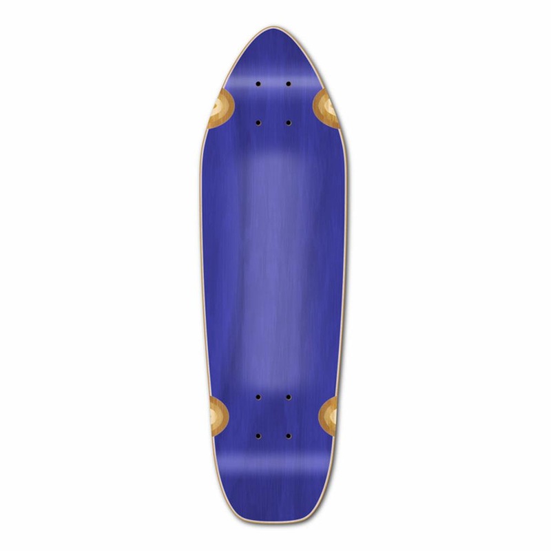 Punked Mini Cruiser Blank Deck – Stained Blue Deck