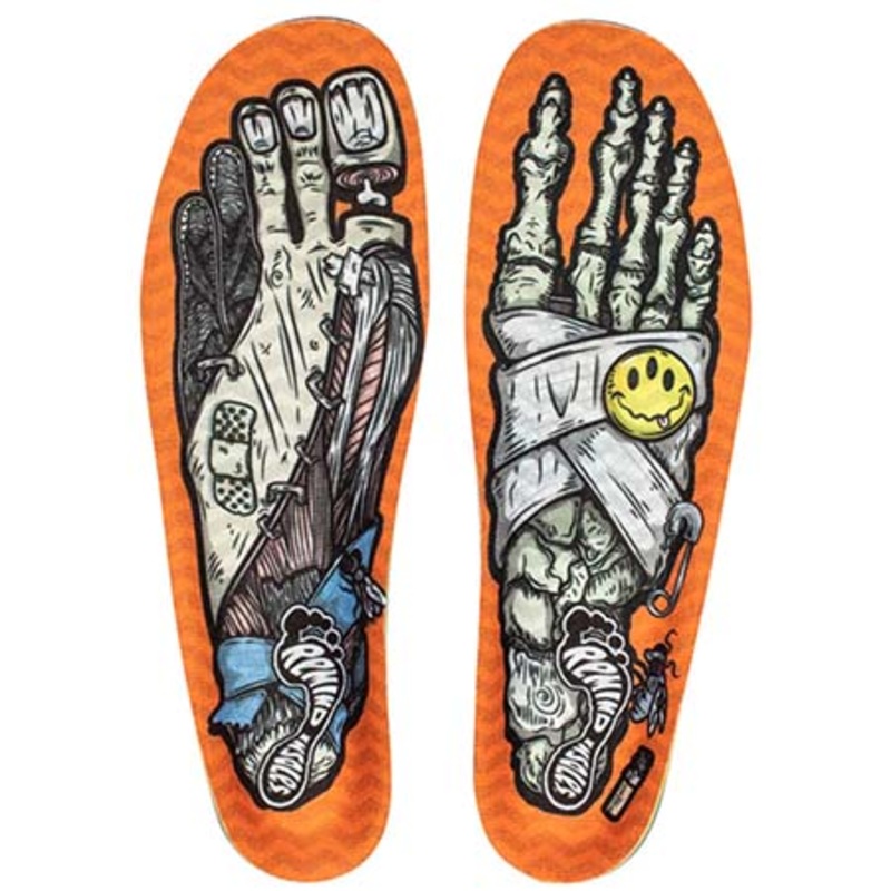 Remind Insoles Dead Foot Destin Impact 5mm Low-All Arch Insoles Orange 7-7.5