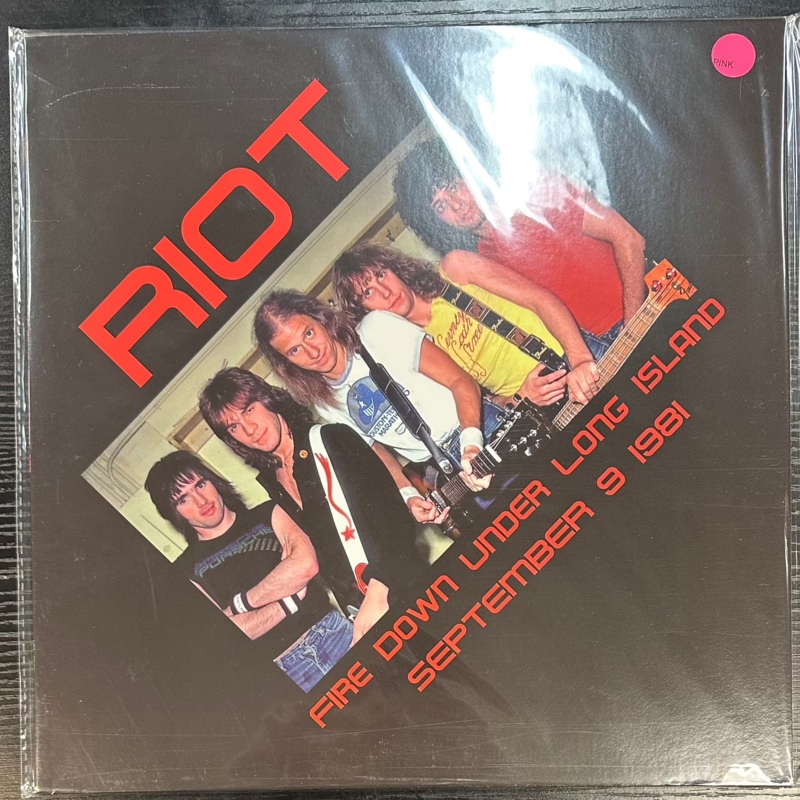 RIOT – FIRE DOWN UNDER LONG ISLAND Vinyl LP Record *Unofficial Release*