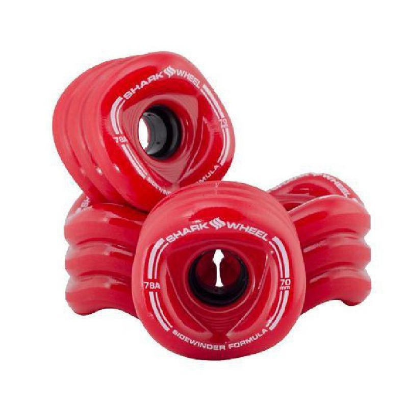 Shark Wheels longboard Red Sidewinder 70mm 78a