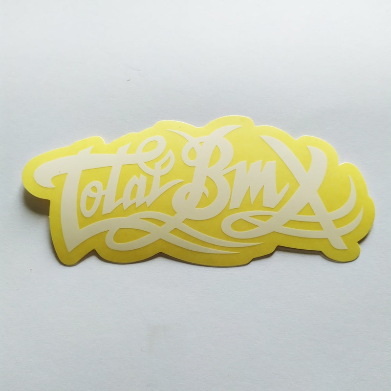 Total Bikes BMX Sticker – “Total BMX” white – 13.5cm across