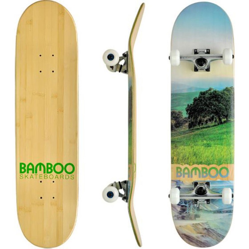 Valley Disaster Graphic Bamboo Skateboard Deck Only 7.75″