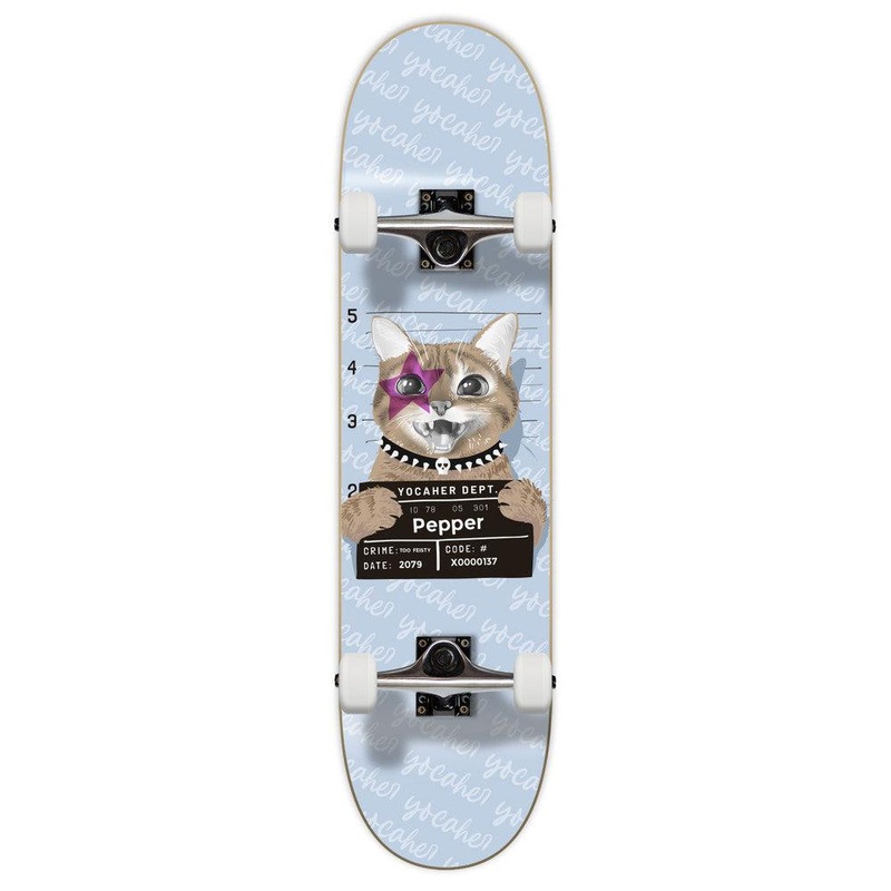 Yocaher Rockstar Kitty Cat – Purple Pepper 7.75″ Skateboard