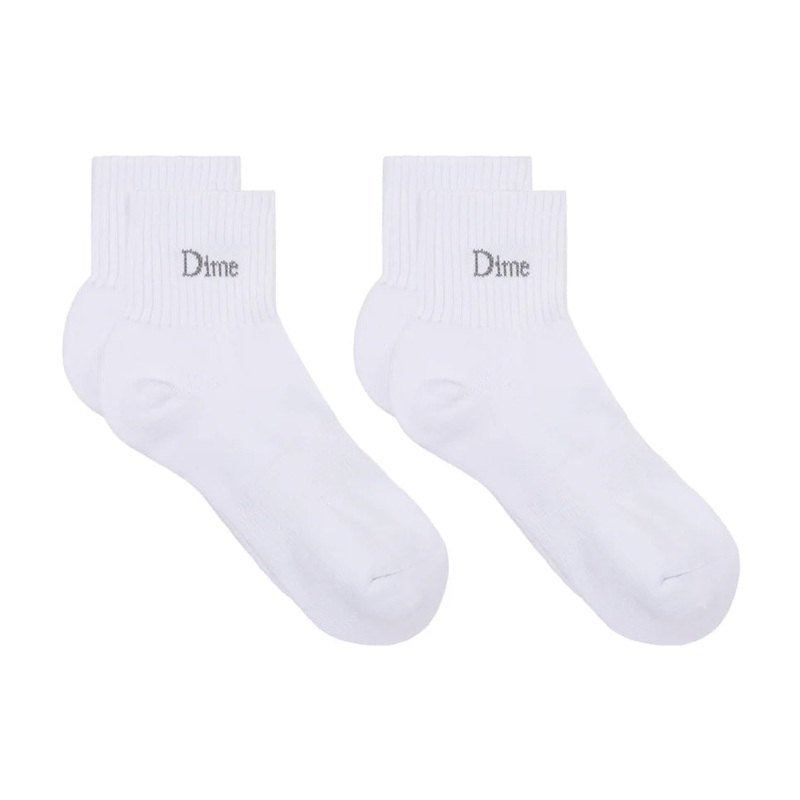 Dime Classic 2 Pack Socks White One Size Fits All