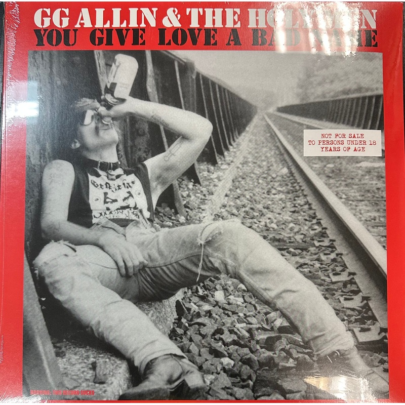GG Allin & The Holy Men  You Give Love A Bad Name Vinyl LP Record **UNOFFICIAL RELEASE**
