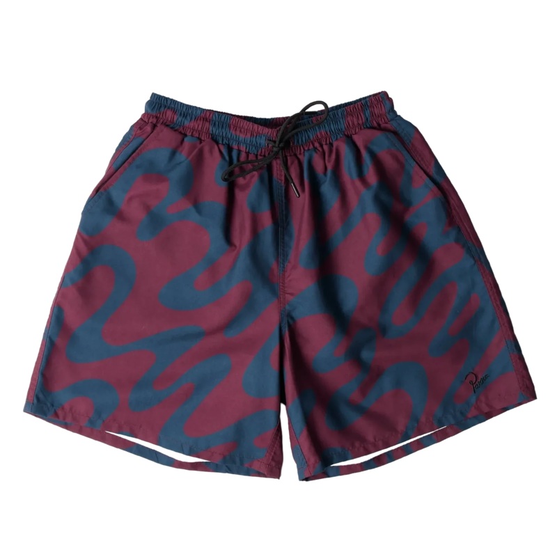 Parra Splashed Swim Shorts Burgundy M