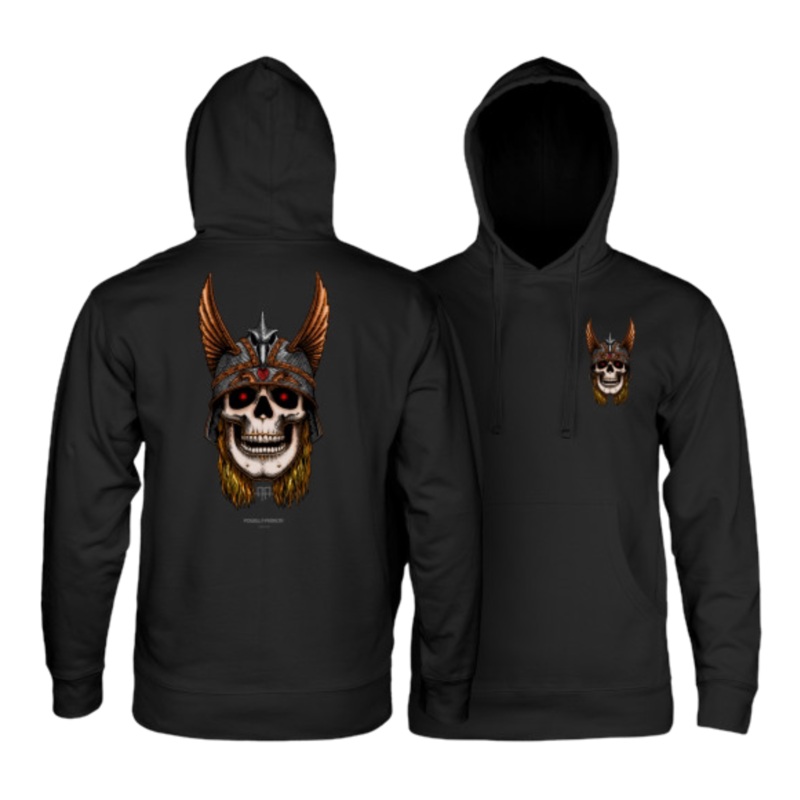 Powell Peralta Andy Anderson Skull Hooded Sweatshirt Mid Weight Black S