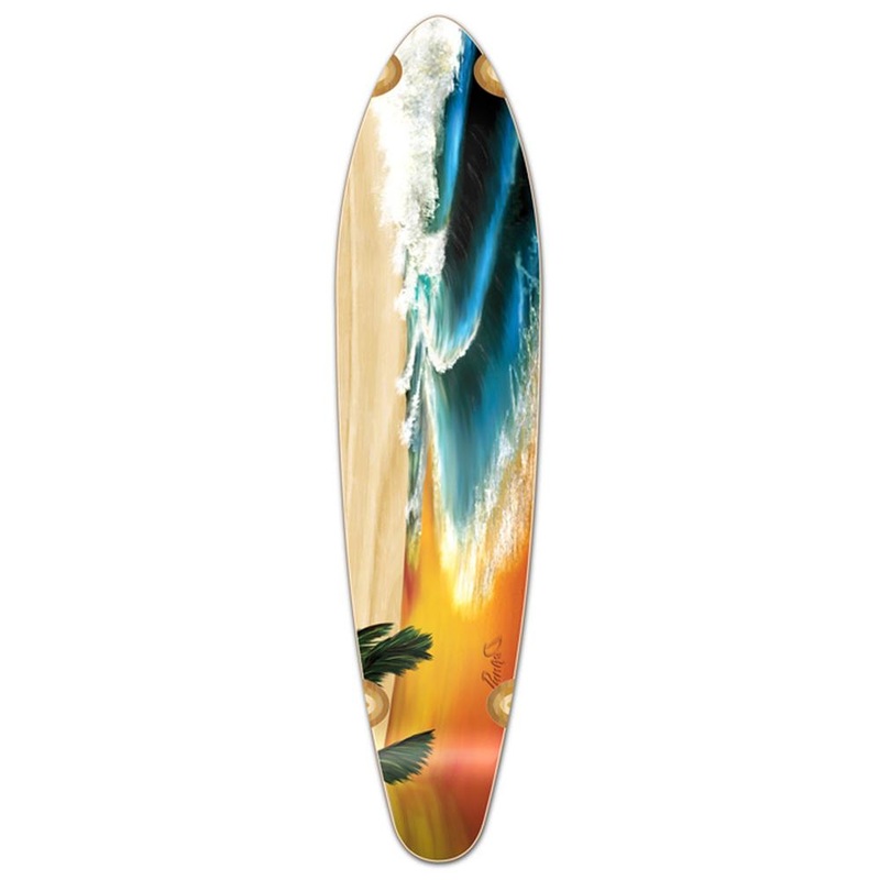 Punked Kicktail Beach 40″ Longboard Deck Deck