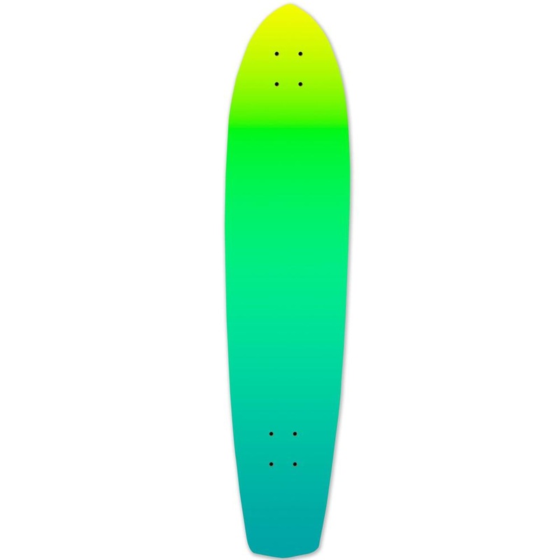 Punked Slimkick Longboard Deck – Gradient Green Deck