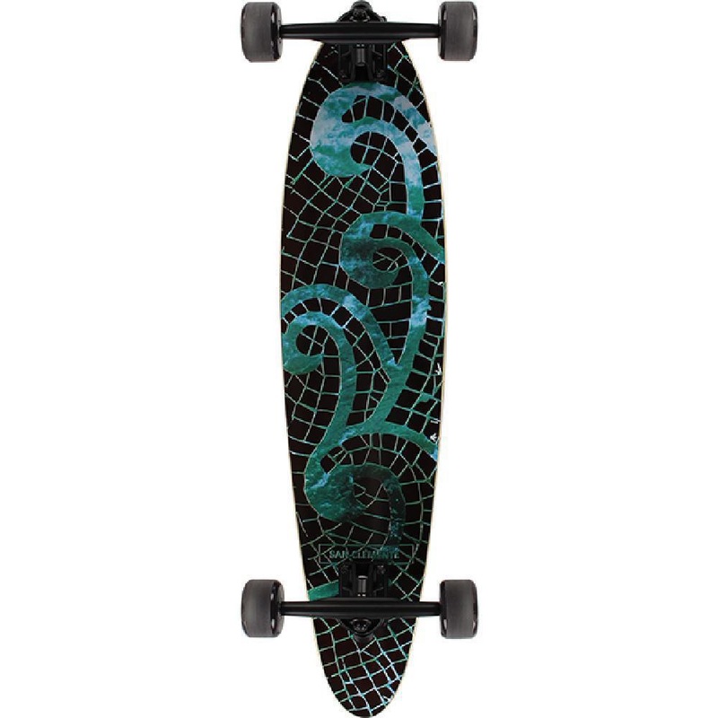 San Clemente Mosaic Sea 34″ Pintail Longboard Complete