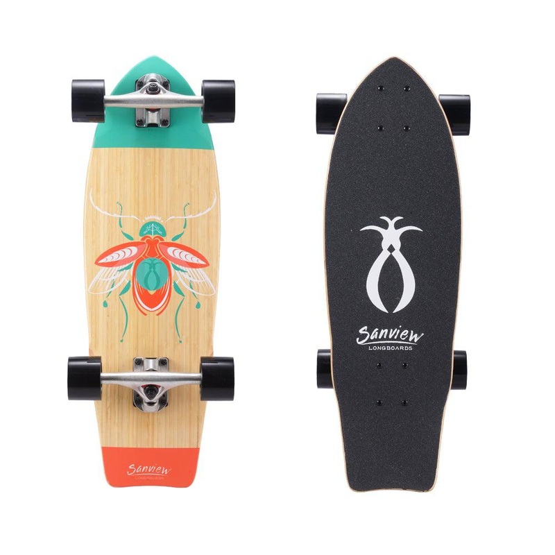Sanview Insect 28″ Cruiser Kicktail Longboard Complete