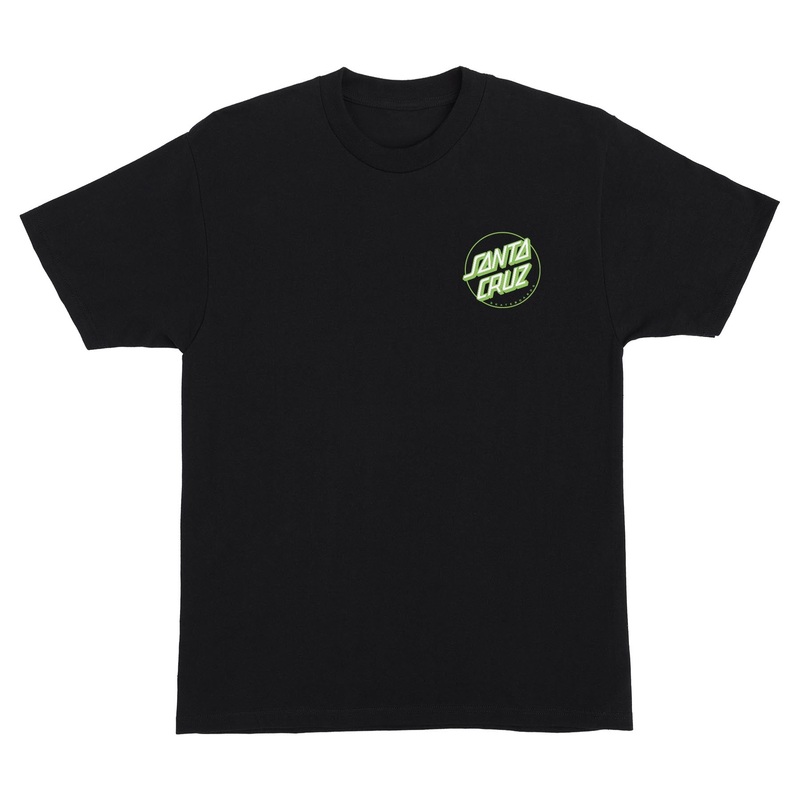 Screaming Hibiscus Mens Santa Cruz T-Shirt Black S
