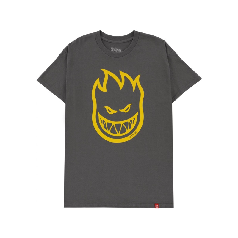 Spitfire Bighead T-Shirt Grey/Gold Small
