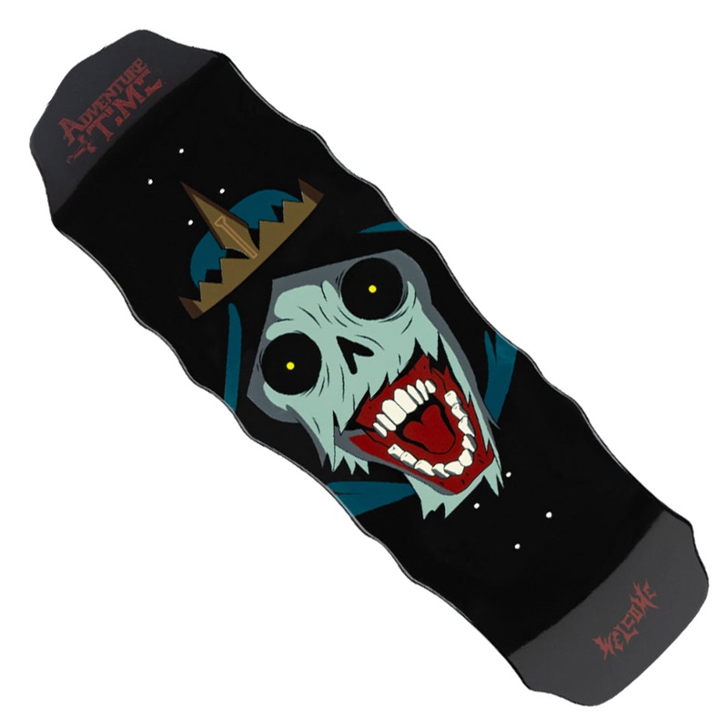 Welcome Skateboards Adventure Time The Lich on Widow Shaped Deck Dipped Black 10 x 31 WB:14.75