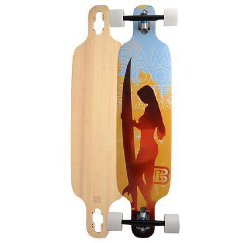 Bamboo Twin Tip Paddle Out 40 inch Drop Through Longboard