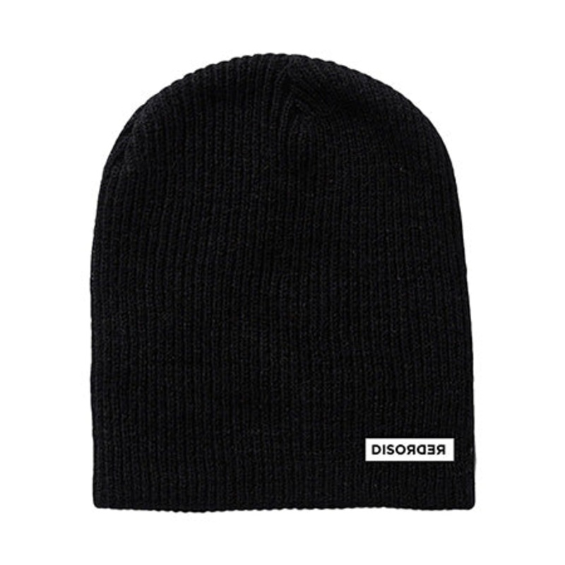 Disorder Skateboards Tag Flip Beanie Black One size fits all