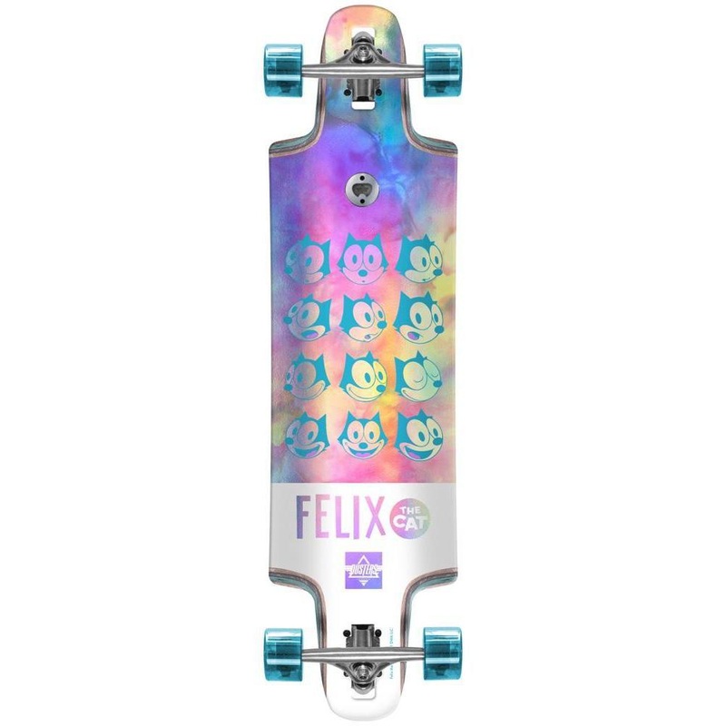 Dusters Felix the Cat Chrome 36″ Drop Through Longboard Complete