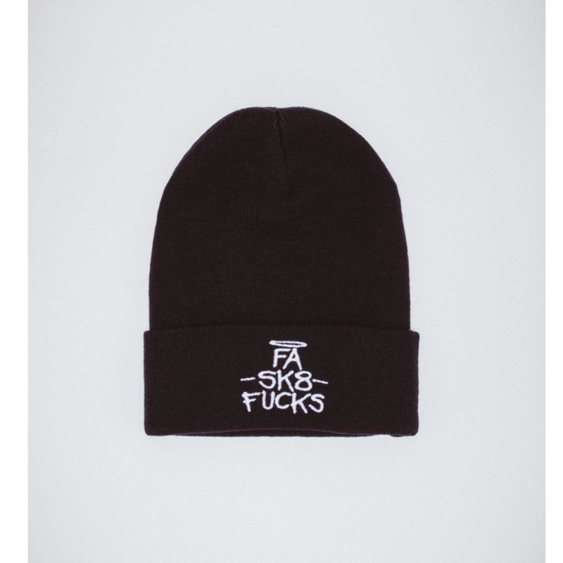 Fucking Awesome FA SK8 Fucks Cuff Beanie Black