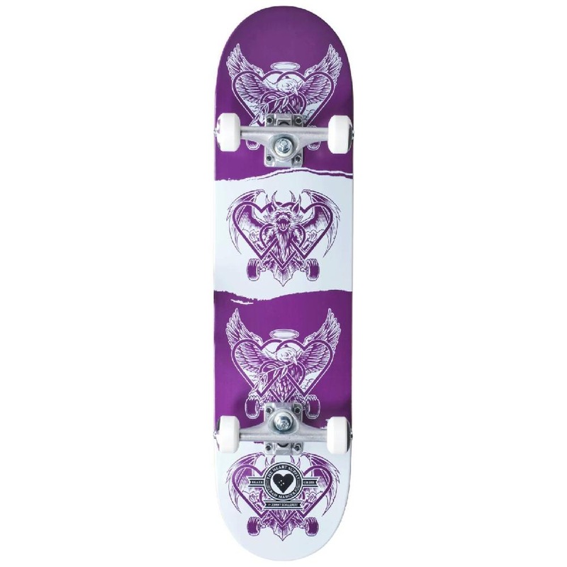 Heart Supply Bam Dark Light Purple/White 7.75″ Skateboard Complete