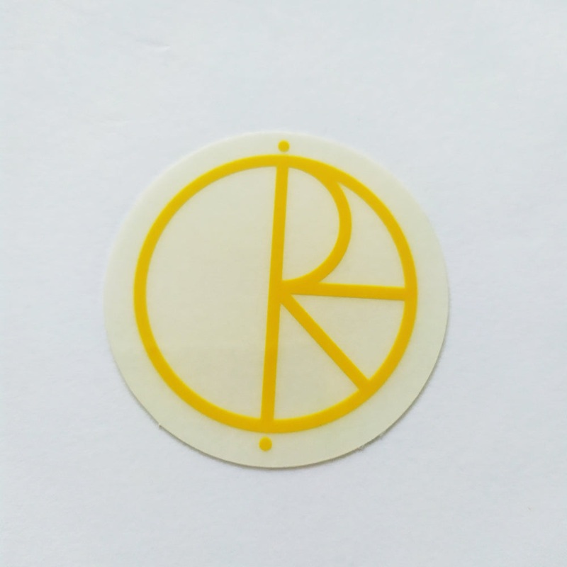 Polar Skateboards Logo Sticker – Yellow / Clear