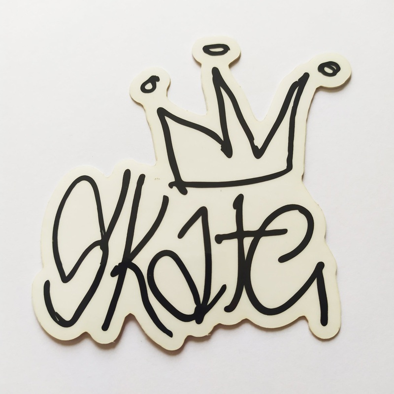 Skate King Skateboard Sticker