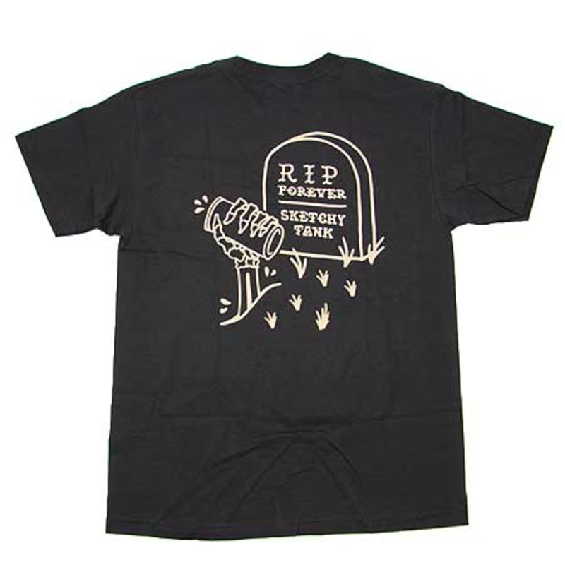 Sketchy Tank Ripping Pocket T Shirt Black Extra Large