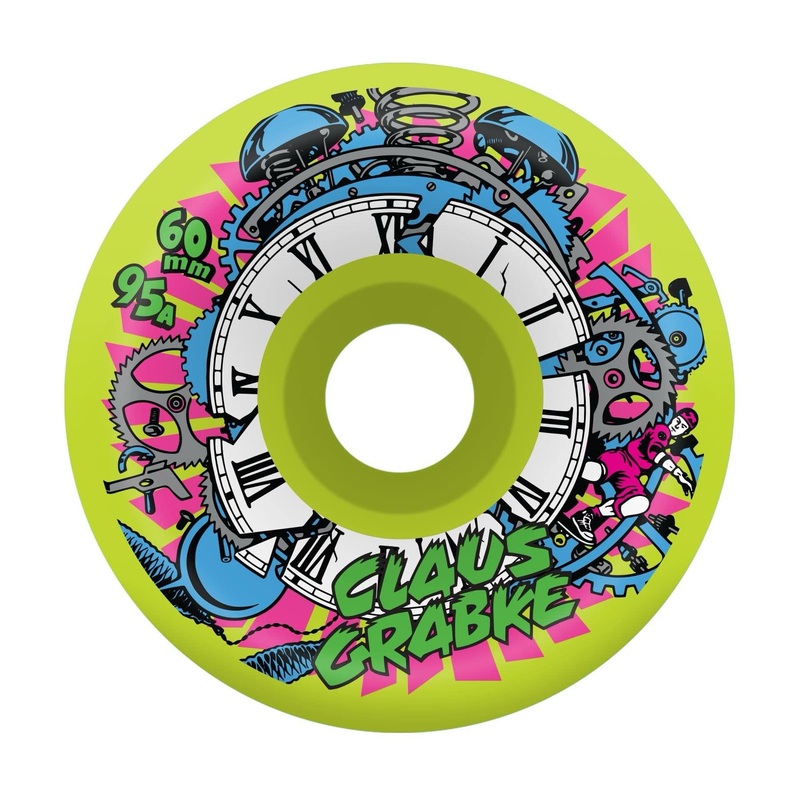 SLIME BALLS GRABKE REISSUE EXPLODING CLOCK VOMITS NEON 60MM SKATEBOARD WHEELS
