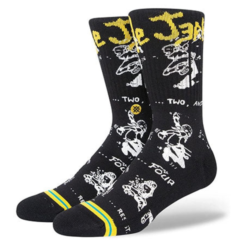 Stance Circle Jerks Crew Socks Yellow Large