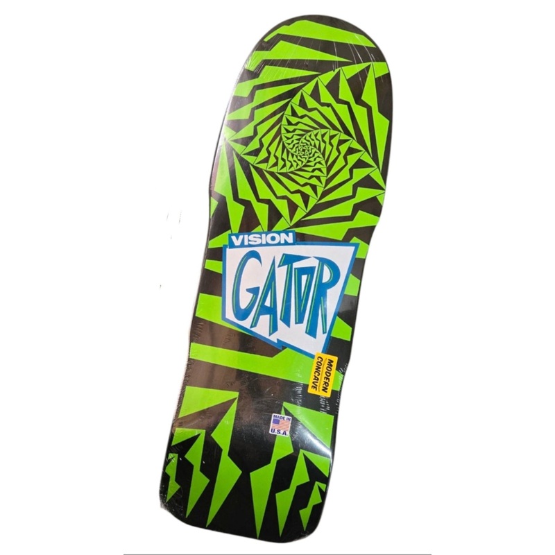 Vision GATOR II Modern Concave reissue Skateboard Deck – GREEN BLACK