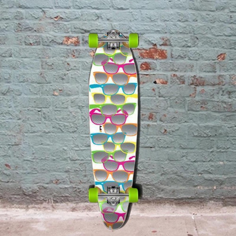 White Shades Kicktail Longboard 40″ from Punked – Complete Complete
