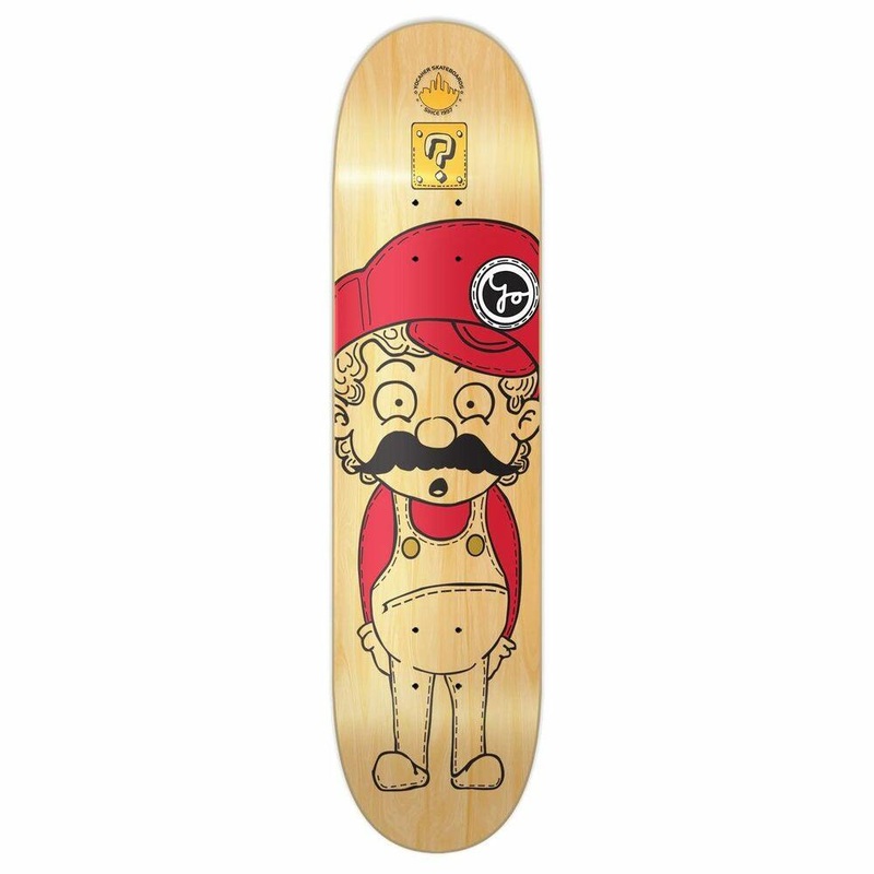 Yocaher Graphic Skateboard Deck – Retro Series – Stache 7.5″