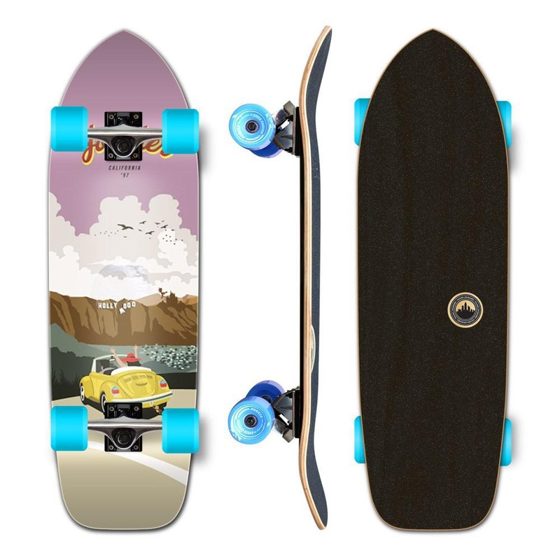 Yocaher  Old School Longboard Complete – VW Bettle Series – Yellow Complete